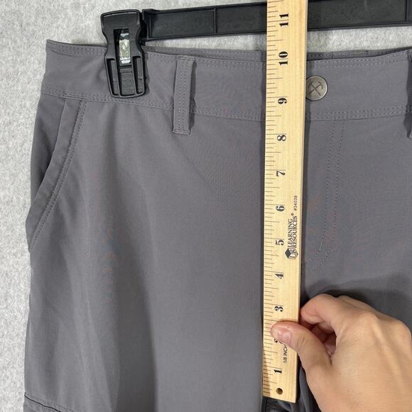 REI Sahara Pants Size 8P Convertible Roll Up Stretch Cargo Hiking Trail Climb‎ - Picture 6 of 16